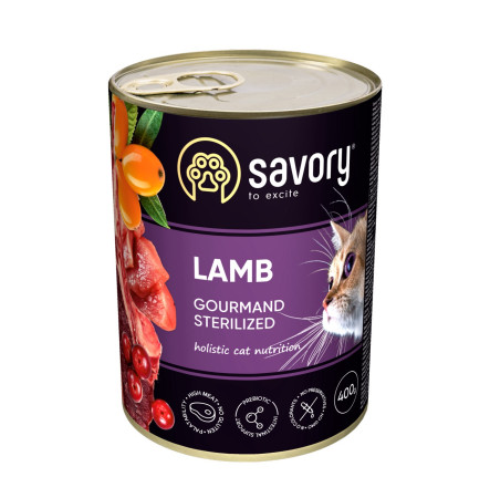 Savory Cat Adult Sterilized Lamb 400 г